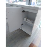 ACRYLIC TOP FREESTANDING VANITY FOR POWDER ROOM OR LIMITED BATHROOM SPACE