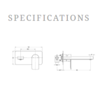 Cosmopolitan Wall Basin Set, Chrome/Matte Black - Image 3