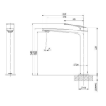 Mekko Tower Basin Mixer Matte Black - Image 3