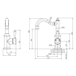 Nostalgia Basin Mixer Shepherds Crook 160mm - Image 3