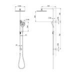 NX Vive Twin Shower Chrome/Matte White - Image 3