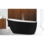Piccolo Black 1500 Freestanding Bath