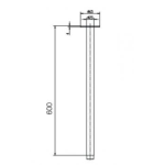 Tiana Ceiling Arm 600mm - Image 3