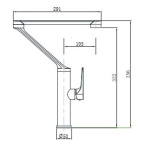 Exon 7 Sink Mixer Chrome/Black - Image 5