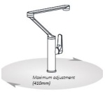 Exon 7 Sink Mixer Chrome/Black - Image 4