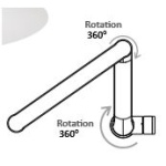 Exon 7 Sink Mixer Chrome/Black - Image 3