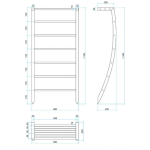 Curved Heated Towel Ladder with Shelf - Image 4