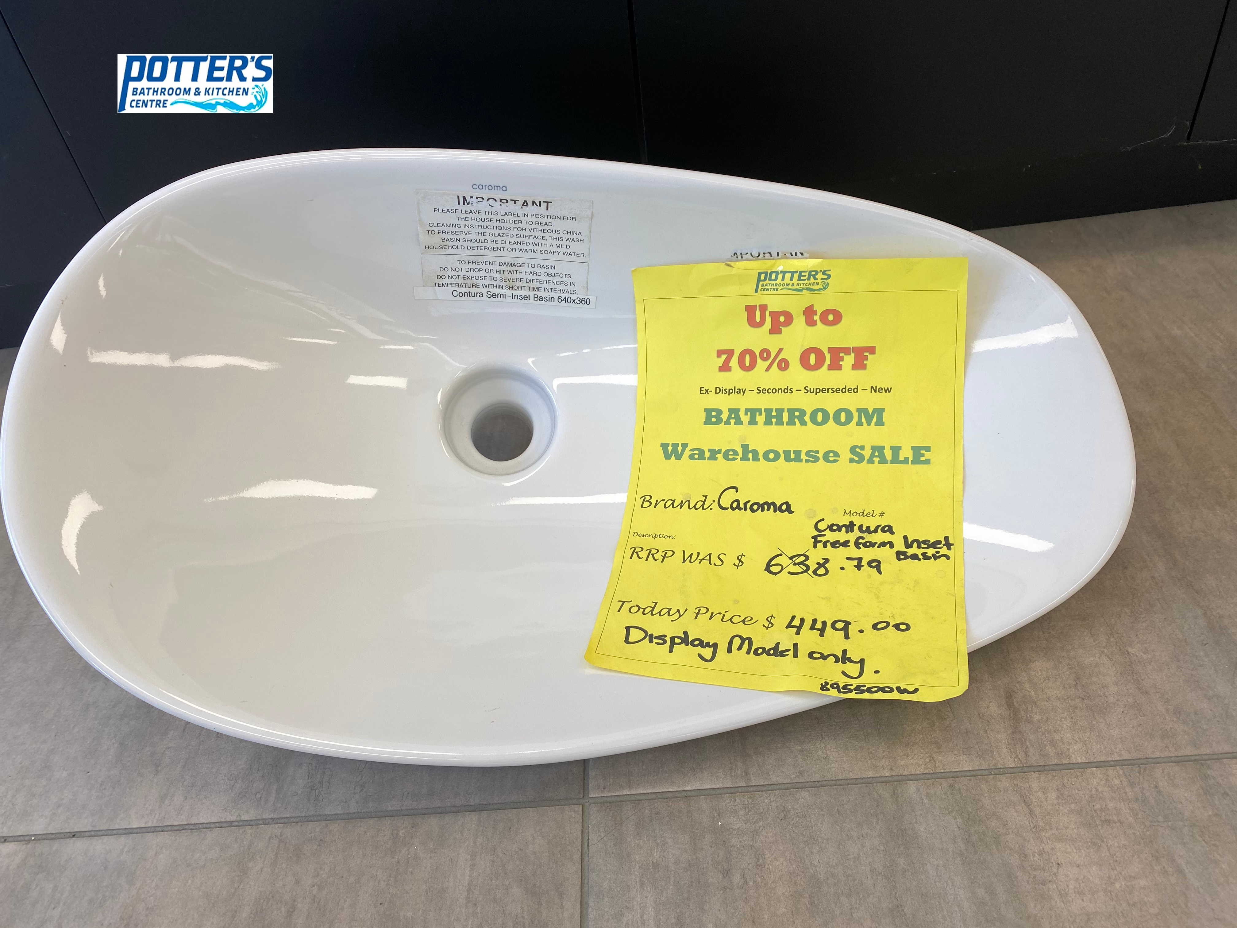 image00003.png Caroma Cupid 700 Above Counter Basin - Image 1