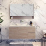 Wall Hung Vanity with Stone & Above Counter Basin by Timberline Nevada