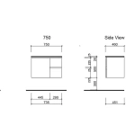 Wall Hung Vanity with Stone & Above Counter Basin by Timberline Nevada - Image 2