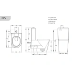 KDK 022 RIMLESS BACK TO WALL TOILET SUITE - Image 3