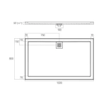 ECO SHOWER OCEANO STONELITE   BASE 1500 X 900 - Image 3
