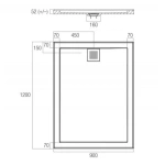 ECO SHOWER OCEANO STONELITE  BASE 900 X 1200 - Image 3