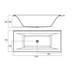 OCEANO ELITE ISLAND INSET BATH - MATTE 1700 - Image 2