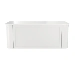 FIENZA MILA CURVED SATIN WHITE 1200 CABINET WITH CRYSTAL PURE STONE TOP - Image 3