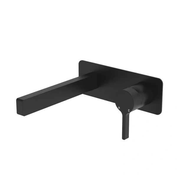 SANSA WALL BATH MIXER SET, MATTE BLACK