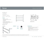 KOKO HEATED TOWEL RAIL 600 X 450MM - Image 3