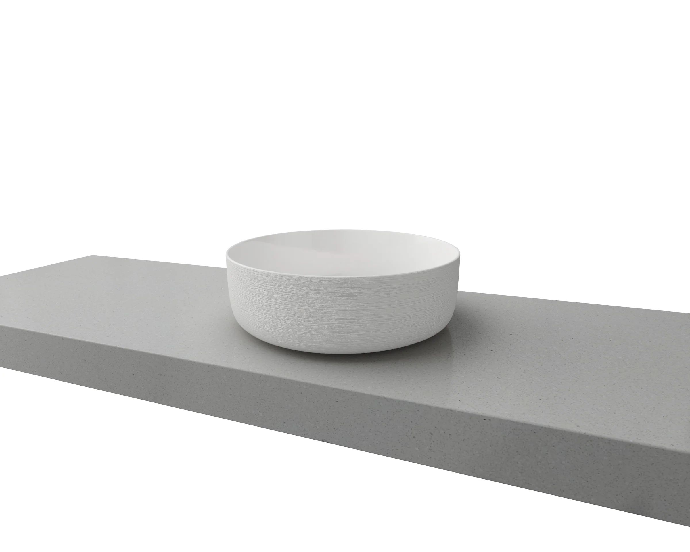 AllureBasin_Raked_PerspectiveEDIT_2400x1920 TIMBERLINE ALLURE RAKED GLOSS WHITE BASIN - Image 1