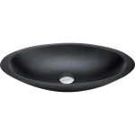 BAHAMA MATTE BLACK SOILD SURFACE BASIN