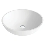 LEXY MATTE WHITE SOILD SURFACE BASIN