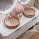 MINKA ROUND SOLID SURFACE ABOVE COUNTER BASIN DUSK