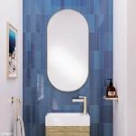 EMPIRE URBAN BRASS FRAMED MIRROR 450 X 900MM - Image 3