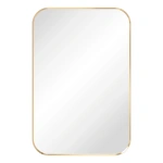 TONO URBAN BRASS SOFT SQUARE FRAMED MIRROR, 600 X 900MM