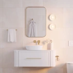 TONO URBAN BRASS SOFT SQUARE FRAMED MIRROR, 600 X 900MM - Image 4