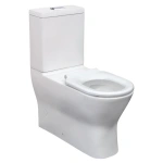 DELTA CARE BACK-TO-WALL TOILET SUITE, WHITE SEAT, SLIM BUTTONS