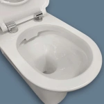 DELTA CARE BACK-TO-WALL TOILET SUITE, WHITE SEAT, SLIM BUTTONS - Image 4