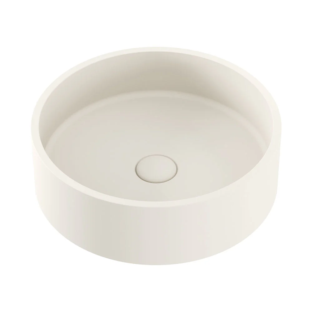 RB199W_1000x1000 JADA ROUND CONCRETE ABOVE COUNTER BASIN, WARM WHITE - Image 1