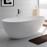BAHAMA WHITE CAST STONE SOILD SURFACE BATH - Image 3
