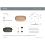 MINKA PILL SOLID SURFACE ABOVE COUNTER BASIN MATTE BLACK - Image 5