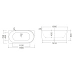 BONDI LH Free Standing Bath Tub - Image 2