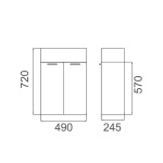 TINY 50W Wall Hung Vanity - Image 3