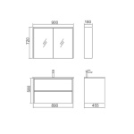 NEON Wall Hung Vanity - Image 5